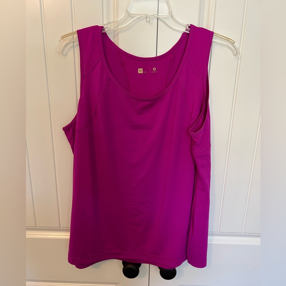 Xersion Dri-Fit Tank. 1X. Hot pink/purple